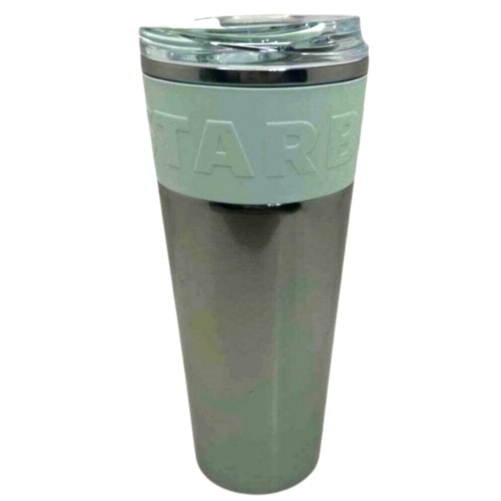 Starbucks Mint Green Stainless Steel Rubber Grip Tumbler. - Picture 1 of 2